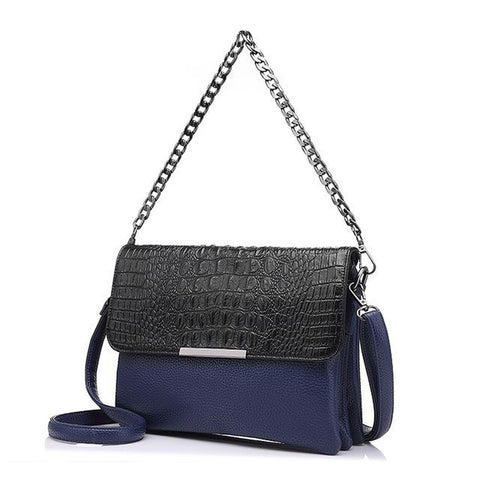 <bold>Messenger / Crossbody Bag <br>Vegan-Leather Handbag Sky Blue - strapsandbrass.com
