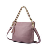 <bold>Bucket  / Tote Bag <br>Genuine-Leather Handbag Taro Purple - strapsandbrass.com