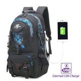 Backpack USB Charging<br> Oxford Backpack V61041blueUSB - strapsandbrass.com