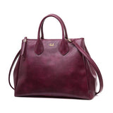 <bold>Tote /  Top-Handle Bag <br>Vegan-Leather Handbag Red - strapsandbrass.com