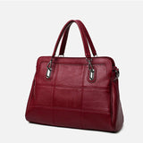 <bold>Tote  / Crossbody Bag <br>Genuine-Leather Handbag Red - strapsandbrass.com