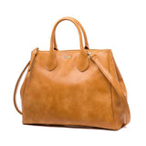 <bold>Tote /  Top-Handle Bag <br>Vegan-Leather Handbag Yellow - strapsandbrass.com