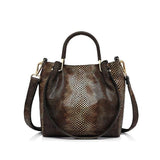 <bold>Bucket / Crossbody Bag <br>Genuine-Leather Handbag Yellow Brown - strapsandbrass.com