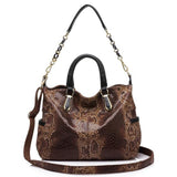 <bold>Tote / Shoulder Bag <br>Genuine-Leather Handbag Yellow Brown - strapsandbrass.com