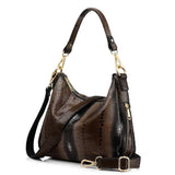 Hobo / Tote Bag  <br>Genuine-Leather Handbag Yellow Brown - strapsandbrass.com