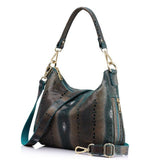 Hobo / Tote Bag  <br>Genuine-Leather Handbag Yellow Green - strapsandbrass.com