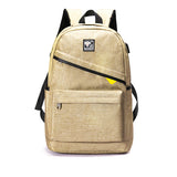 Backpack USB Charging <br> Canvas Backpack Yellow - strapsandbrass.com