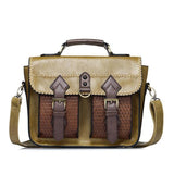 <bold>Messenger / Crossbody Bag <br>Vegan-Leather Handbag army Green - strapsandbrass.com