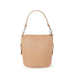 <bold>Bucket / Crossbody Bag <br>Vegan-Leather Handbag Beige - strapsandbrass.com