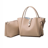 <bold>Tote & Crossbody Bag Set <br>Vegan-Leather Handbag Beige - strapsandbrass.com