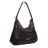 <bold>Hobo  / Tote  Bag  <br>Vegan-Leather Handbag Black - strapsandbrass.com