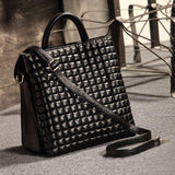 <bold>Tote / Crossbody Bag <br>Vegan-Leather Handbag Black - strapsandbrass.com