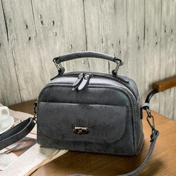 <bold>Shell / Crossbody Bag  <br>Vegan-Leather Handbag Black - strapsandbrass.com