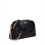 <bold>Crossbody  / Shoulder Bag  <br>Vegan-Leather Handbag Black - strapsandbrass.com