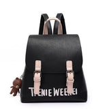 <bold>Youth Backpack <br>Vegan-Leather Fashion Backpack Black backpack - strapsandbrass.com
