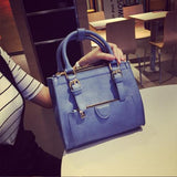 <bold>Messenger / Shoulder Bag  <br>Vegan-Leather Handbag Blue - strapsandbrass.com