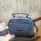 <bold>Shell / Crossbody Bag  <br>Vegan-Leather Handbag Blue - strapsandbrass.com