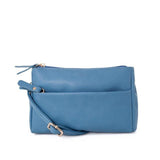 <bold>Crossbody / Shoulder Bag  <br>Vegan-Leather Handbag Blue - strapsandbrass.com