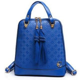 <bold>Fashion Backpack  <br>Vegan-Leather Fashion Backpack Blue backpack - strapsandbrass.com