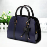 <bold>Top-Handle  / Crossbody Bag <br>Vegan-Leather Handbag Blue gem - strapsandbrass.com