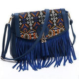 <bold>Tote  / Shoulder Bag <br>Vegan-Leather Handbag Blue  leather bag - strapsandbrass.com