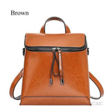 <bold>Fashion Backpack  <br>Genuine-Leather Fashion Backpack Brown - strapsandbrass.com
