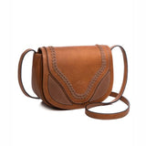 <bold>Shell  / Crossbody Bag  <br>Vegan-Leather Handbag Brown - strapsandbrass.com