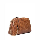 <bold>Crossbody  / Shoulder Bag  <br>Vegan-Leather Handbag Brown - strapsandbrass.com