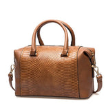 <bold>Top-Handle Bag  / Tote  Bag  <br>Vegan-Leather Handbag Brown - strapsandbrass.com