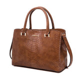 <bold>Top-Handle / Tote Bag <br>Vegan-Leather Handbag Brown - strapsandbrass.com