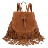 <bold>Fashion Backpack <br>Faux-Suede Fashion Backpack Brown backpack - strapsandbrass.com