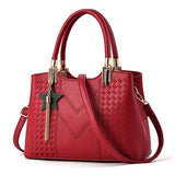 <bold>Top-Handle | Crossbody Bag  <br>Vegan-Leather Handbag Burgundy - strapsandbrass.com