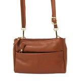 <bold>Crossbody / Shoulder Bag  <br>Vegan-Leather Handbag camel - strapsandbrass.com