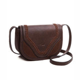 <bold>Shell  / Crossbody Bag  <br>Vegan-Leather Handbag Coffee - strapsandbrass.com