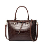 <bold>Tote / Crossbody Bag <br>Vegan-Leather Handbag Coffee - strapsandbrass.com