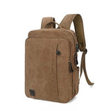 Backpack USB Charging & Anti-Theft <br> Canvas Backpack coffee - strapsandbrass.com