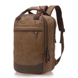 Backpack / Laptop Bag <br> Canvas Backpack coffee - strapsandbrass.com