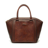 <bold>Tote / Shoulder Bag <br>Vegan-Leather Handbag Coffee - strapsandbrass.com