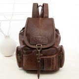 <bold>Fashion Backpack  <br>Vegan-Leather Fashion Backpack Coffee - strapsandbrass.com