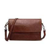 <bold>Messenger / Crossbody Bag <br>Vegan-Leather Handbag Coffee - strapsandbrass.com