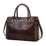 <bold>Top-Handle / Tote Bag <br>Vegan-Leather Handbag Coffee - strapsandbrass.com