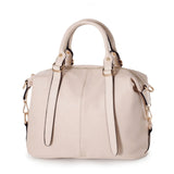 <bold>Top-Handle  / Crossbody Bag  <br>Vegan-Leather Handbag Cream - strapsandbrass.com