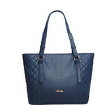 <bold>Tote / Shoulder Bag  <br>Vegan-Leather Handbag d Blue - strapsandbrass.com