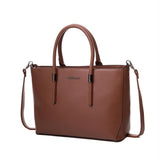 <bold>Tote / Crossbody Bag <br>Vegan-Leather Handbag d Brown - strapsandbrass.com