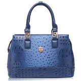 <bold>Top-Handle / Crossbody Bag <br>Vegan-Leather Handbag deep Blue - strapsandbrass.com