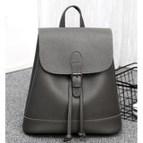 <bold>Fashion Backpack  <br>Vegan-Leather Fashion Backpack deep Gray backpack - strapsandbrass.com