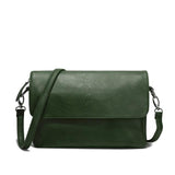 <bold>Messenger / Crossbody Bag <br>Vegan-Leather Handbag dGreen - strapsandbrass.com