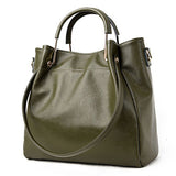 <bold>Bucket / Crossbody Bag <br>Genuine-Leather Handbag Green - strapsandbrass.com