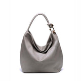 <bold>Hobo / Tote Bag  <br>Vegan-Leather Handbag Gray - strapsandbrass.com