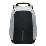 Backpack USB Charging <br> Oxford Backpack grey - strapsandbrass.com